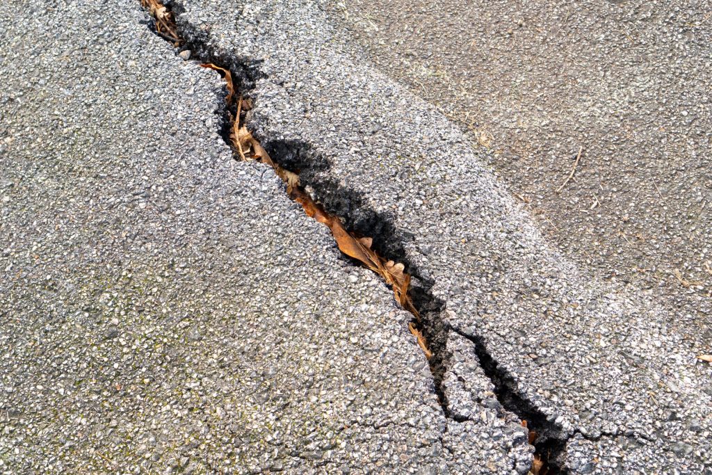 damaged driveway